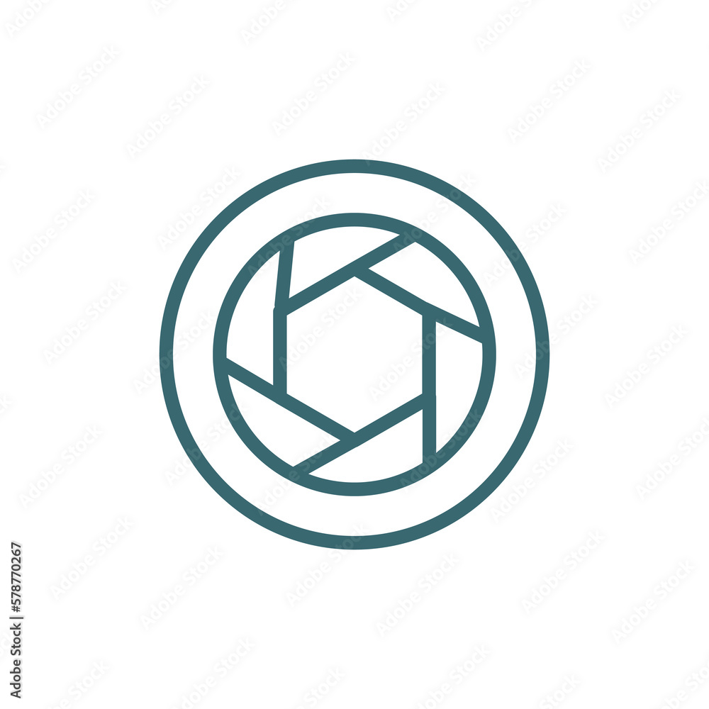 camera shutter icon. Thin line camera shutter icon from technology collection. Outline vector isolated on white background. Editable camera shutter symbol can be used web and mobile camera shutter icon. Thin line camera shutter icon from technology collection. Outline vector isolated on white background. Editable camera shutter symbol can be used web and mobile