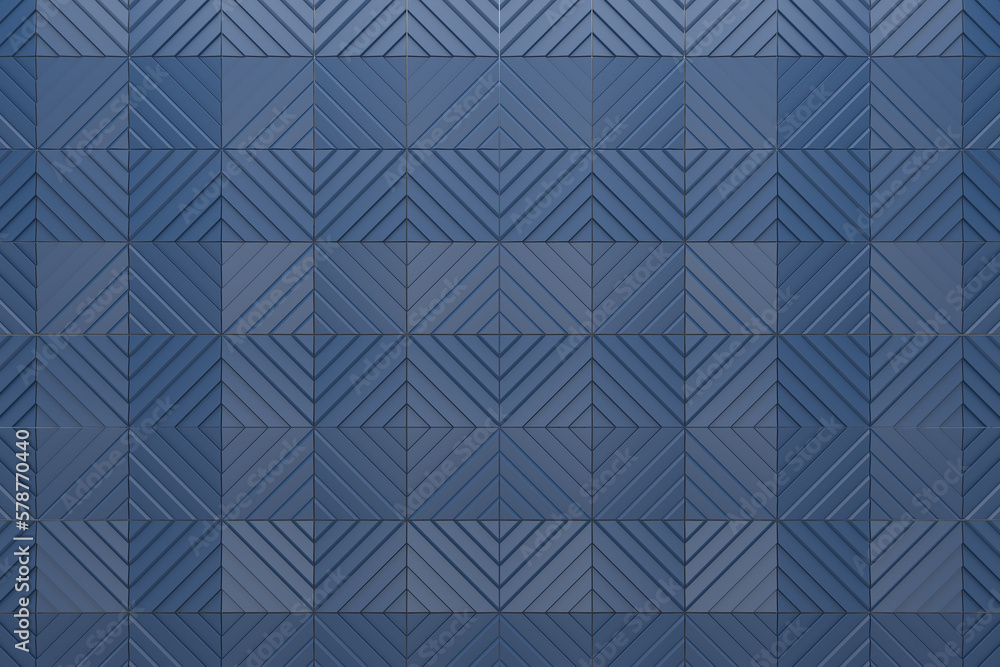 Fototapeta premium Blue square abstract background, Grunge surface, 3d Rendering 