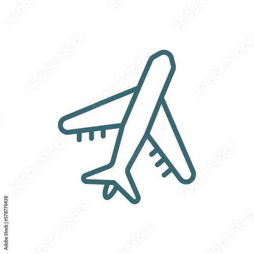 air transport icon. Thin line air transport icon from transportation collection. Outline vector isolated on white background. Editable air transport symbol can be used web and mobile