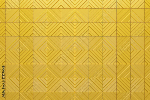 Yellow square abstract background  Grunge surface  3d Rendering 