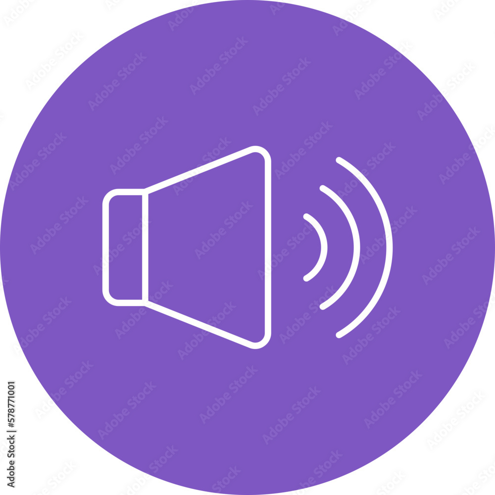 Volume Multicolor Circle Line Inverted Icon