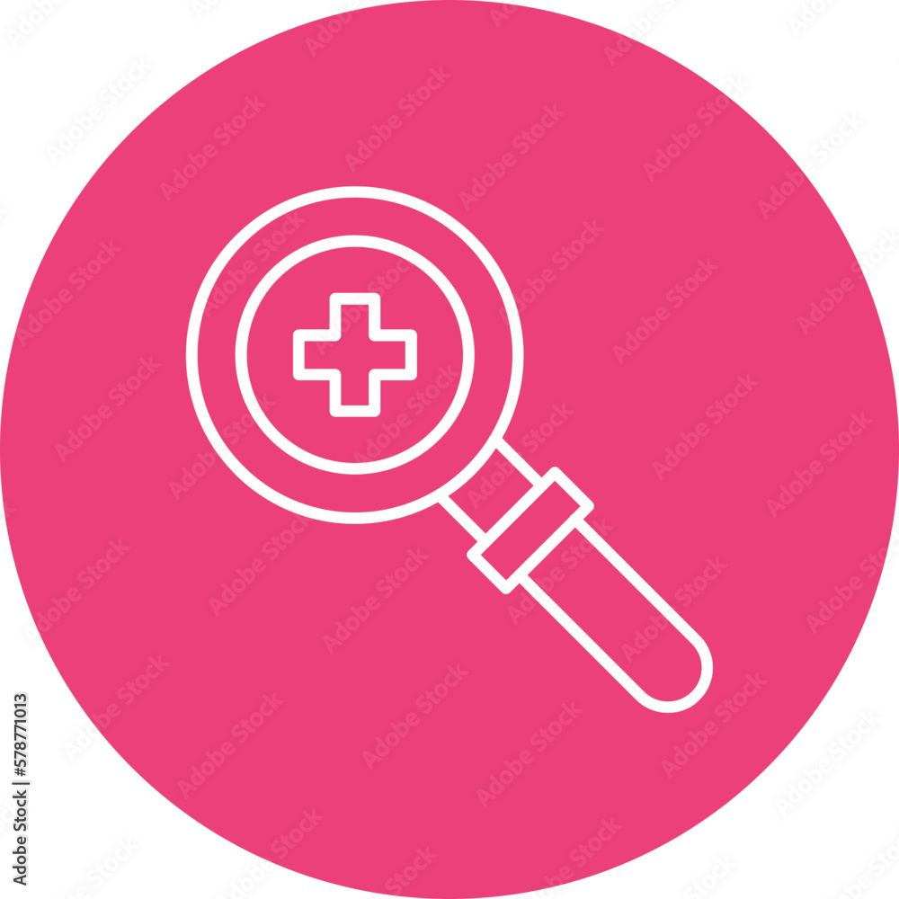 Obraz premium Zoom In Multicolor Circle Line Inverted Icon