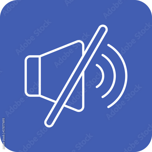 Muted Multicolor Round Corner Line Inverted Icon