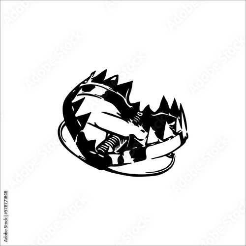 vector illustration of animal trap
