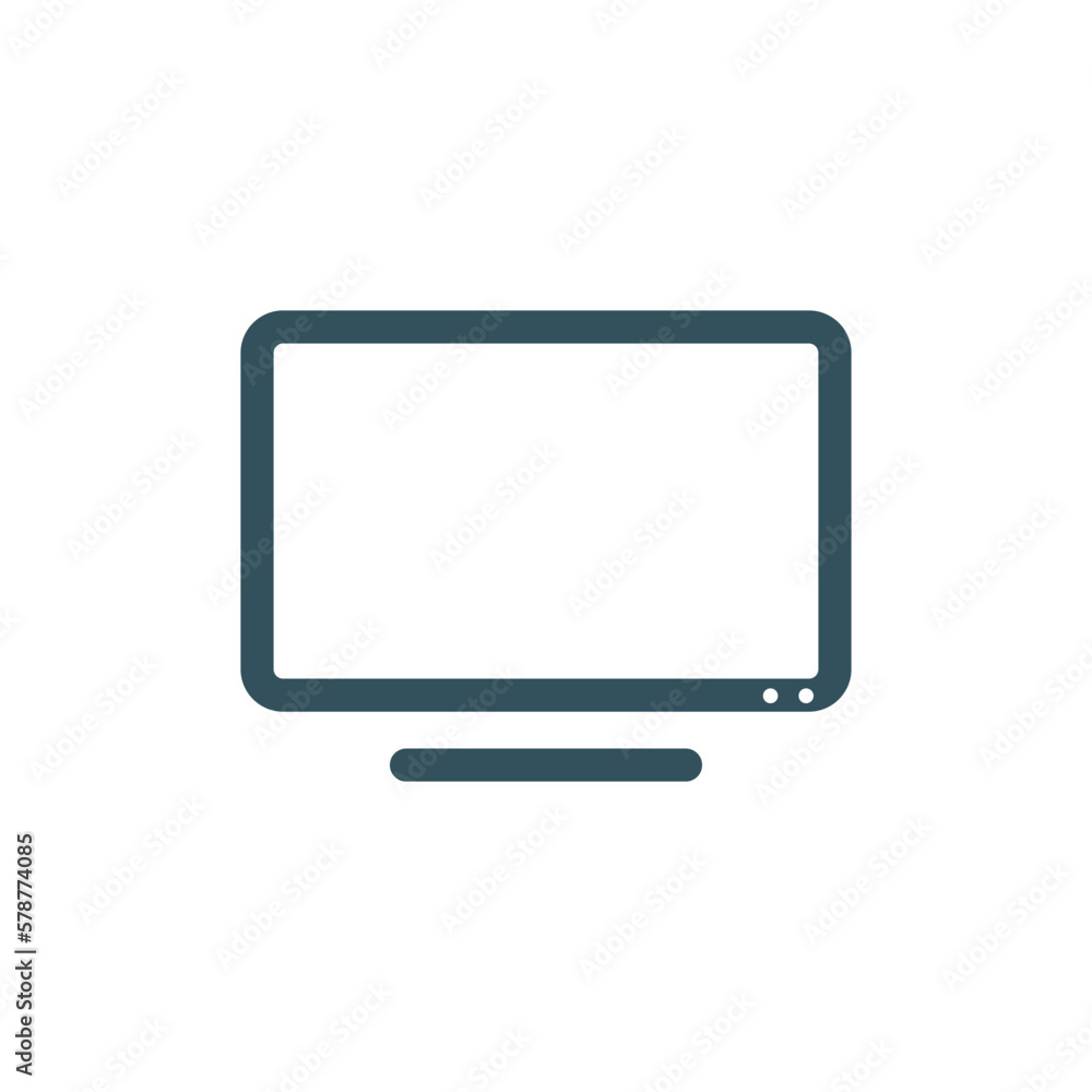 Television Broadcast Icon Vector Template