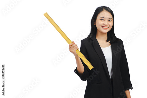 Young Asian teacher Isolated