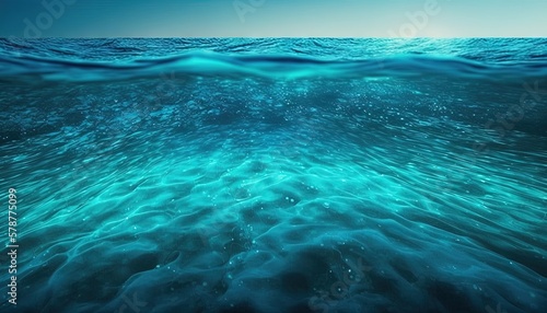  the water is very blue and it looks like it is under water. generative ai