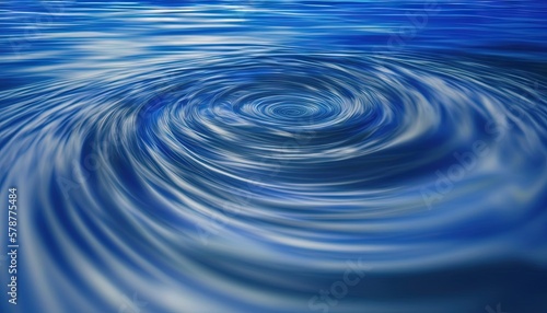  a picture of a blue swirl in the water with a sky background. generative ai