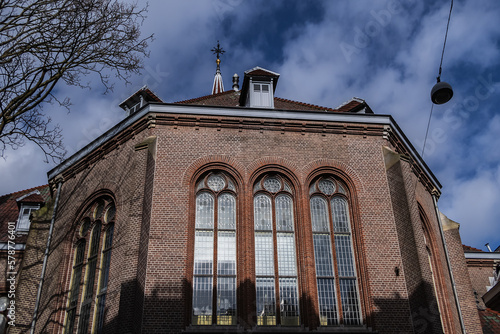 Oranjekerk is a Protestant church building in Amsterdam near Sarphatipark in De Pijp district. Amsterdam, the Netherlands. photo