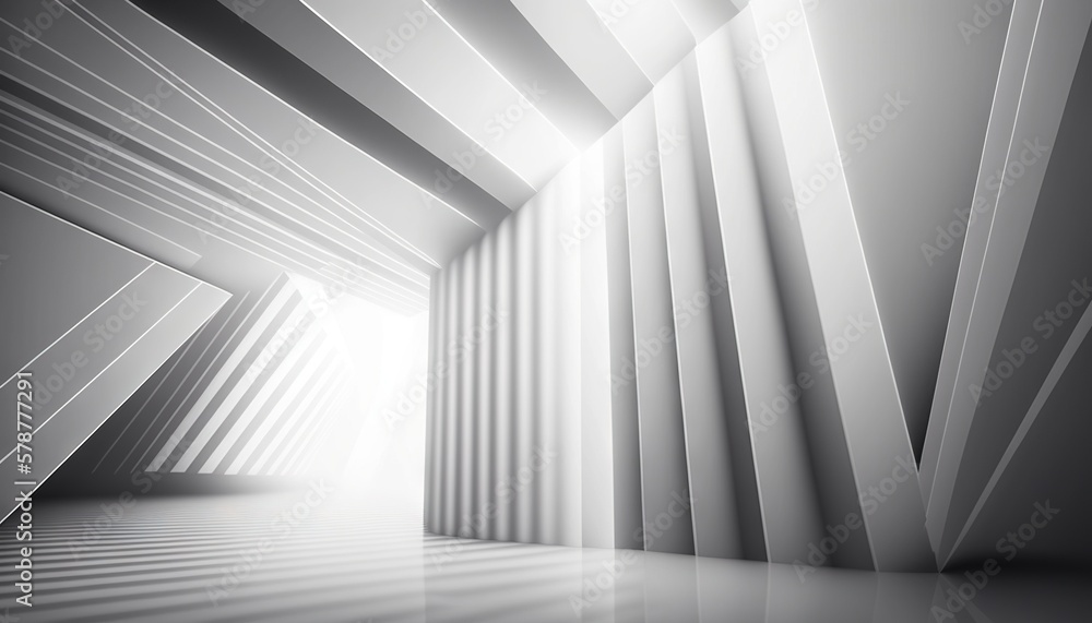 a white room with a white wall and a white floor. generative ai a white room with a white wall and a white floor. generative ai