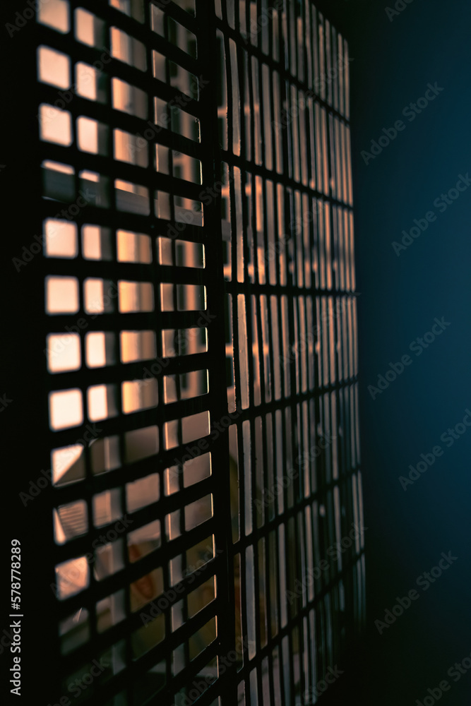 Warm window lighting in old apartment, Vietnam, Sai Gon