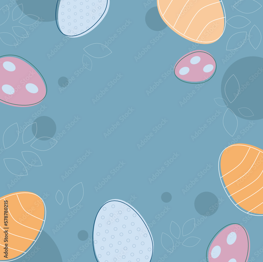 post card with easter eggs