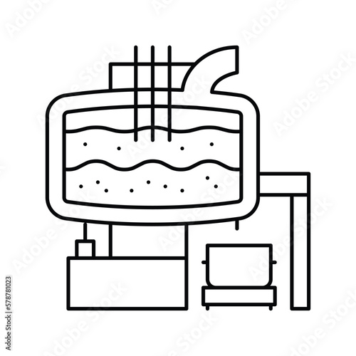 electric arc furnace steel production line icon vector illustration