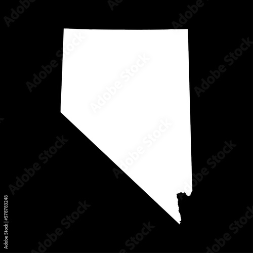 Nevada map shape, united states of america. Flat concept icon symbol vector illustration