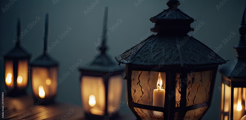 closeup of Ramadan lanterns Ramadan Kareem
closeup of Ramadan lanterns Ramadan Kareem