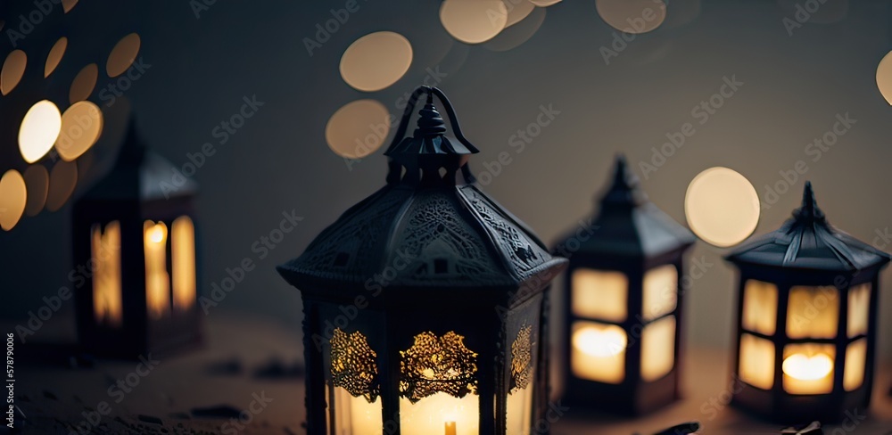 closeup of Ramadan lanterns Ramadan Kareem
closeup of Ramadan lanterns Ramadan Kareem