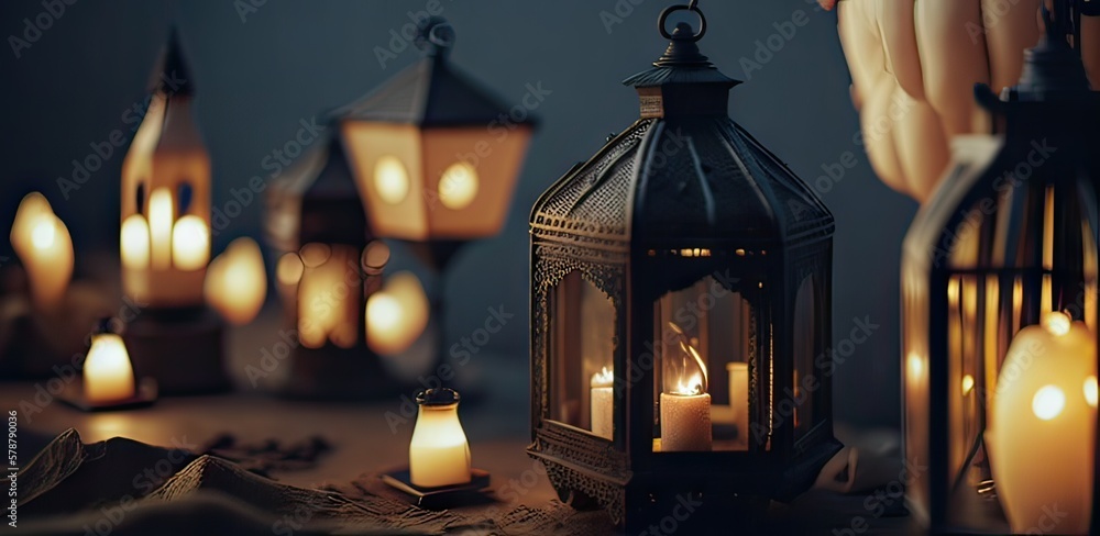 closeup of Ramadan lanterns Ramadan Kareem
closeup of Ramadan lanterns Ramadan Kareem