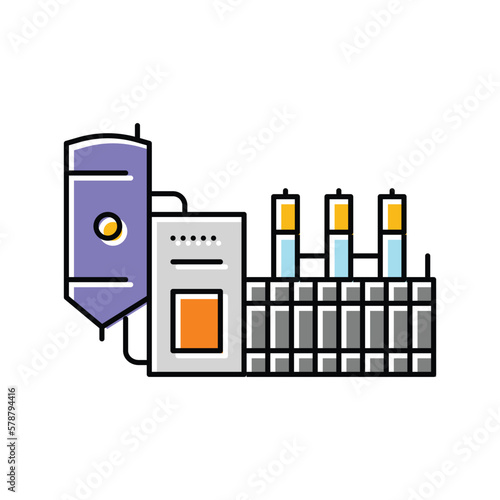 dri furnace steel production color icon vector illustration