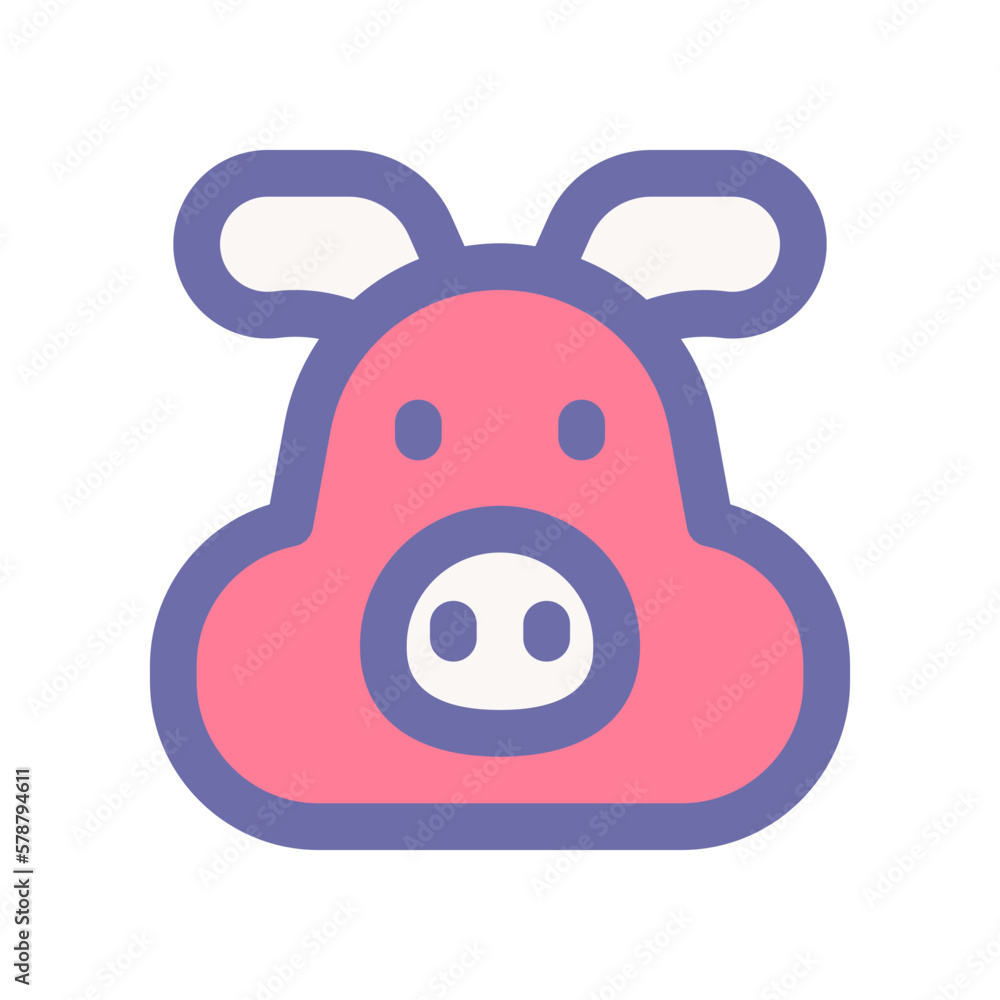 Fototapeta premium pig icon for your website design, logo, app, UI. 