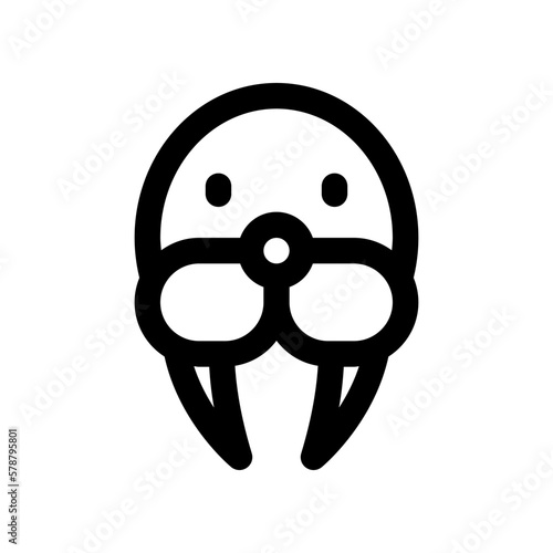 walrus icon for your website design, logo, app, UI. 