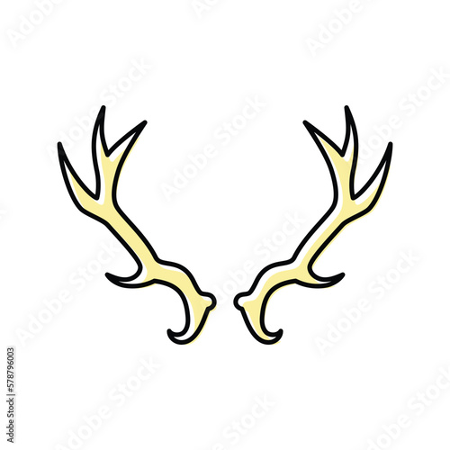 deer wildlife animal color icon vector illustration © vectorwin
