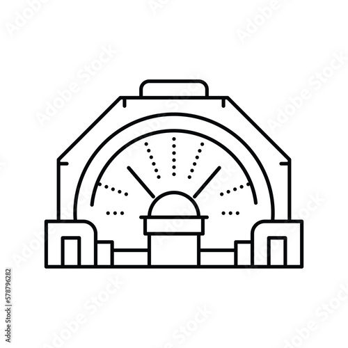 concentrator steel production line icon vector illustration