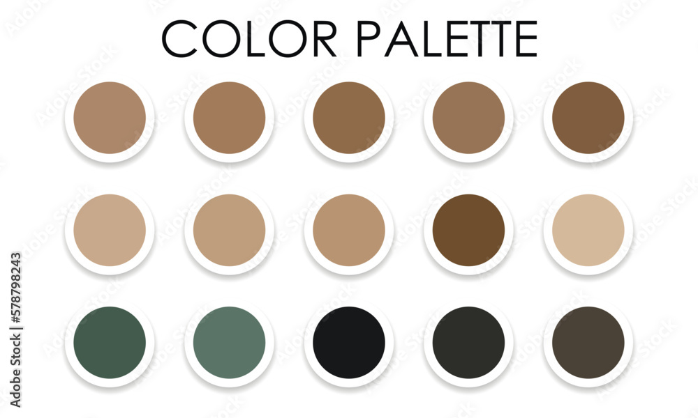 Spring bright color palette. Vector illustration