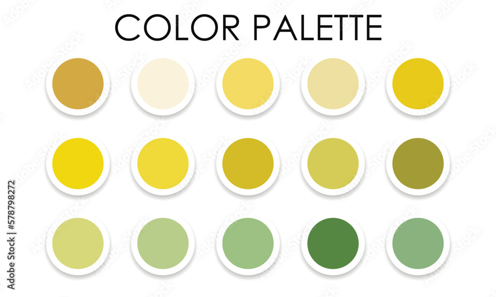 Spring bright color palette. Vector illustration