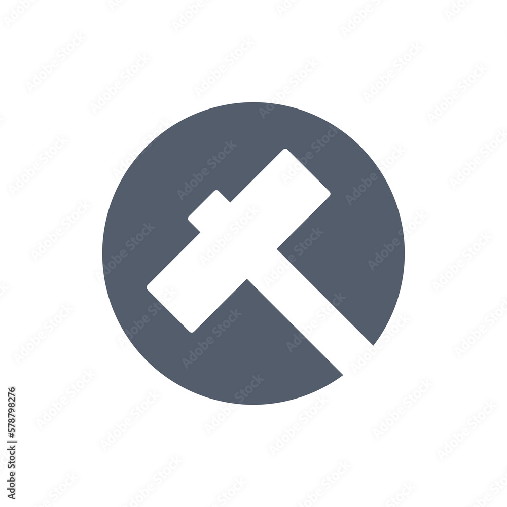 Obraz premium Hammer tool icon isolated on transparent background