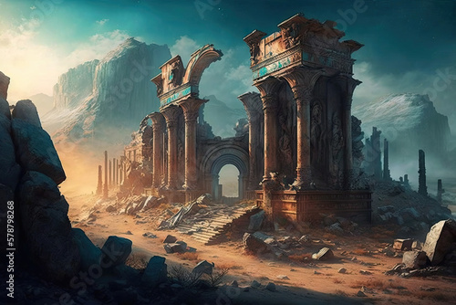 An Expedition to Discover the Ruined Beauty of an Ancient Realm Generative AI