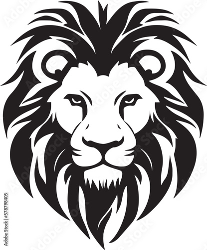Lion head logo icon, lion face vector Illustration, on a isolated background, EPS