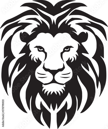 Lion head logo icon, lion face vector Illustration, on a isolated background, SVG