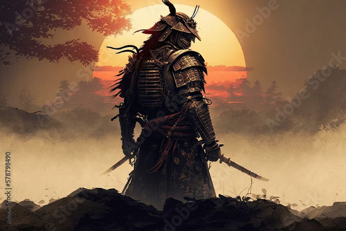 Dawn of the Bushi: A Samurai's Sacred Duty Generative AI