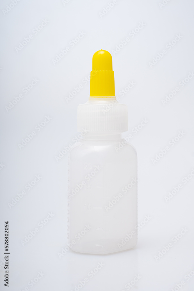 Children's medical potion bottles on a white background Children's medical potion bottles on a white background