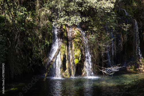 Gorg del Molí dels Murris, waterfall of Catalonia en les Planes d'Hostoles, Spain photo