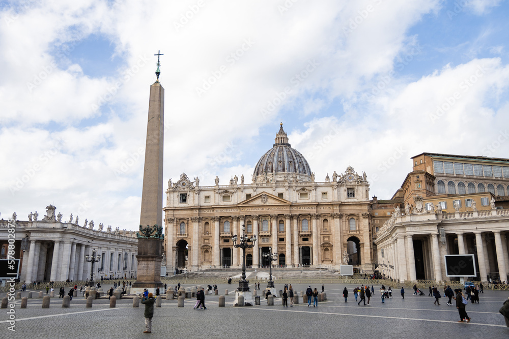 St. Peter square in Vatican, Rome, Italy