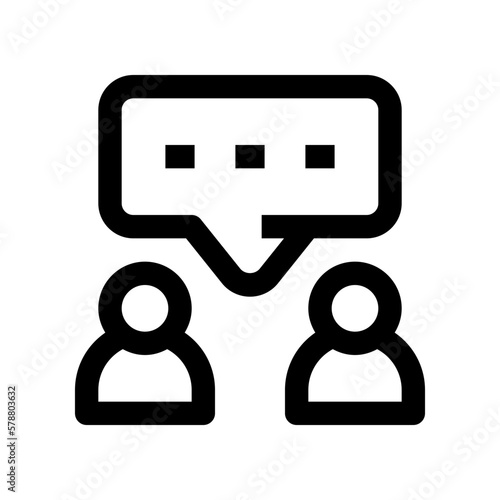 discussion icon for your website, mobile, presentation, and logo design.