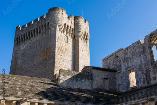 Tour Pons de l’Orme de l'Abbaye de Montmajour, , dominant le cloître photo