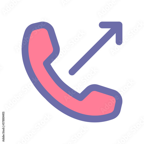 outcoming call icon for your website design, logo, app, UI. 