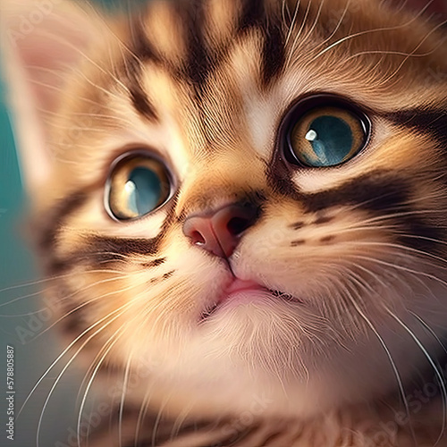 Cute kitten, Generative AI