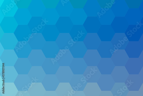 Background of blue colored hexagons, gradient background 