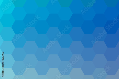 Background of blue colored hexagons, gradient background