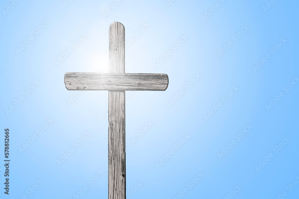 A Easter cross on the nature background A Easter cross on the nature background