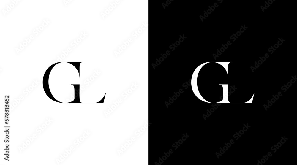 Letter gl initial logo business monogram icon Design - obrazy, fototapety, plakaty 