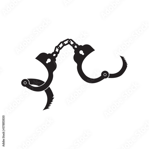 Handcuffs icon,logo vector illustration design template