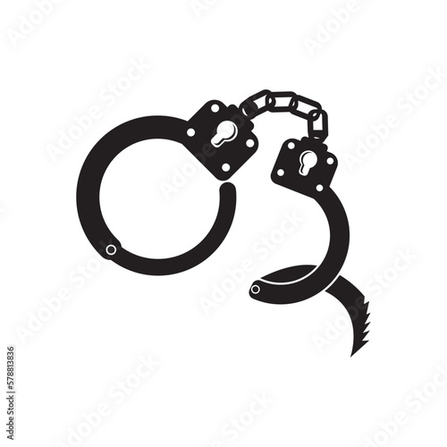 Handcuffs icon,logo vector illustration design template