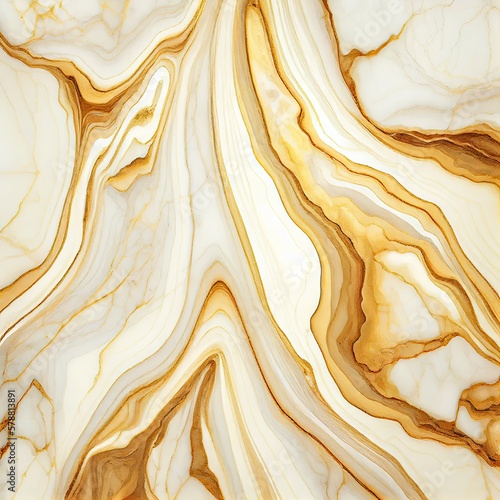 Marble pattern, artificial stone texture, beige marbling with golden veins 