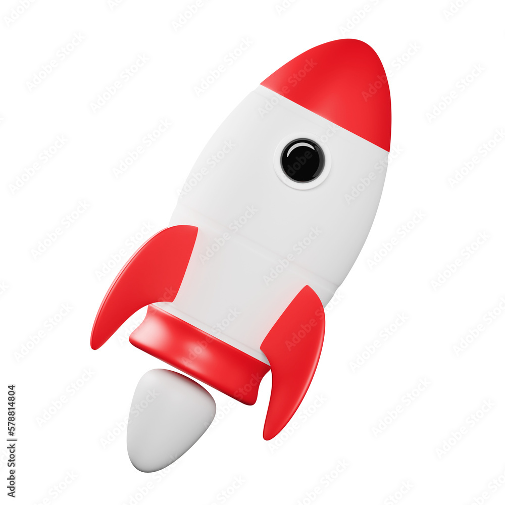 Fototapeta premium rocket 3d illustration