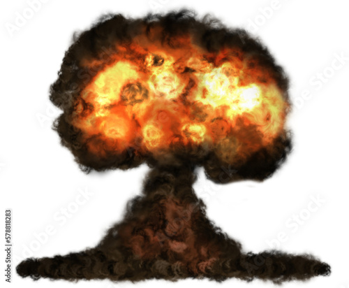 Nuclear Explosion Mushroom Cloud Masked