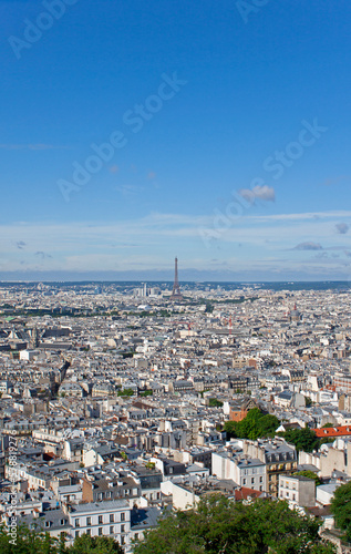 Aerial view on center of Paris, France
